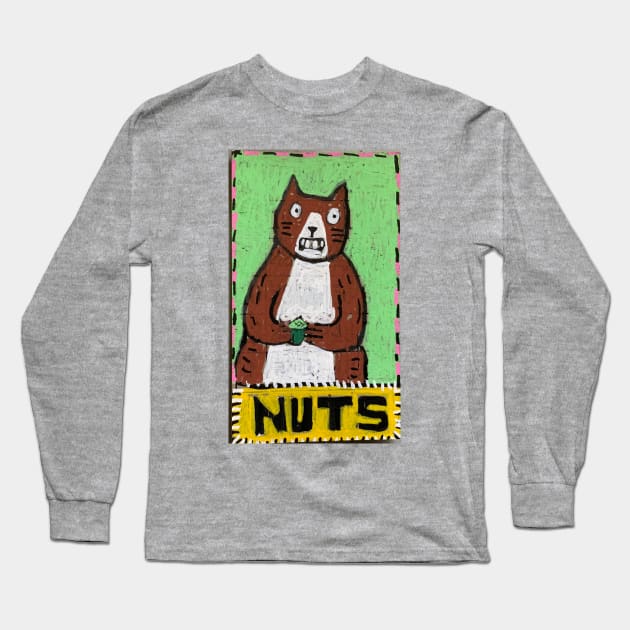 Nuts Long Sleeve T-Shirt by BigChiefRobot